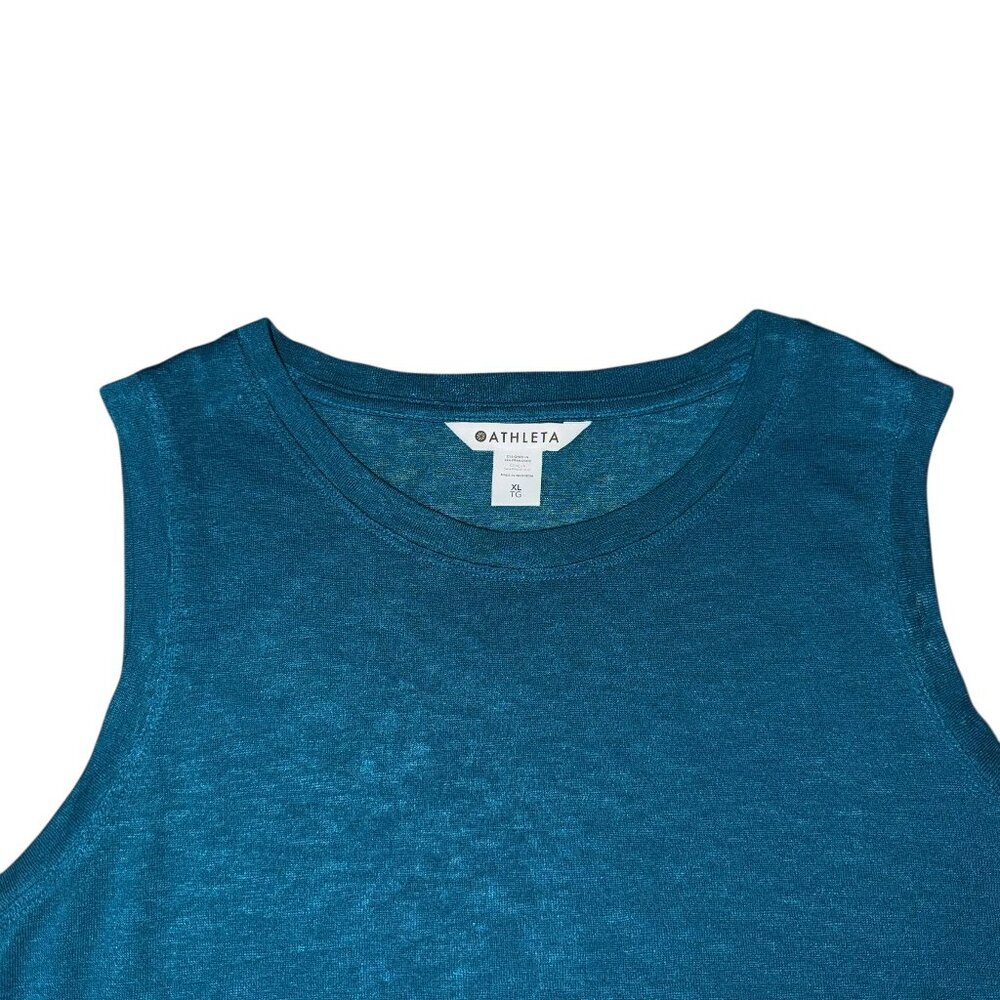 Athleta Breezy Tank Coastal Teal Womens Size XL - Picture 5 of 8